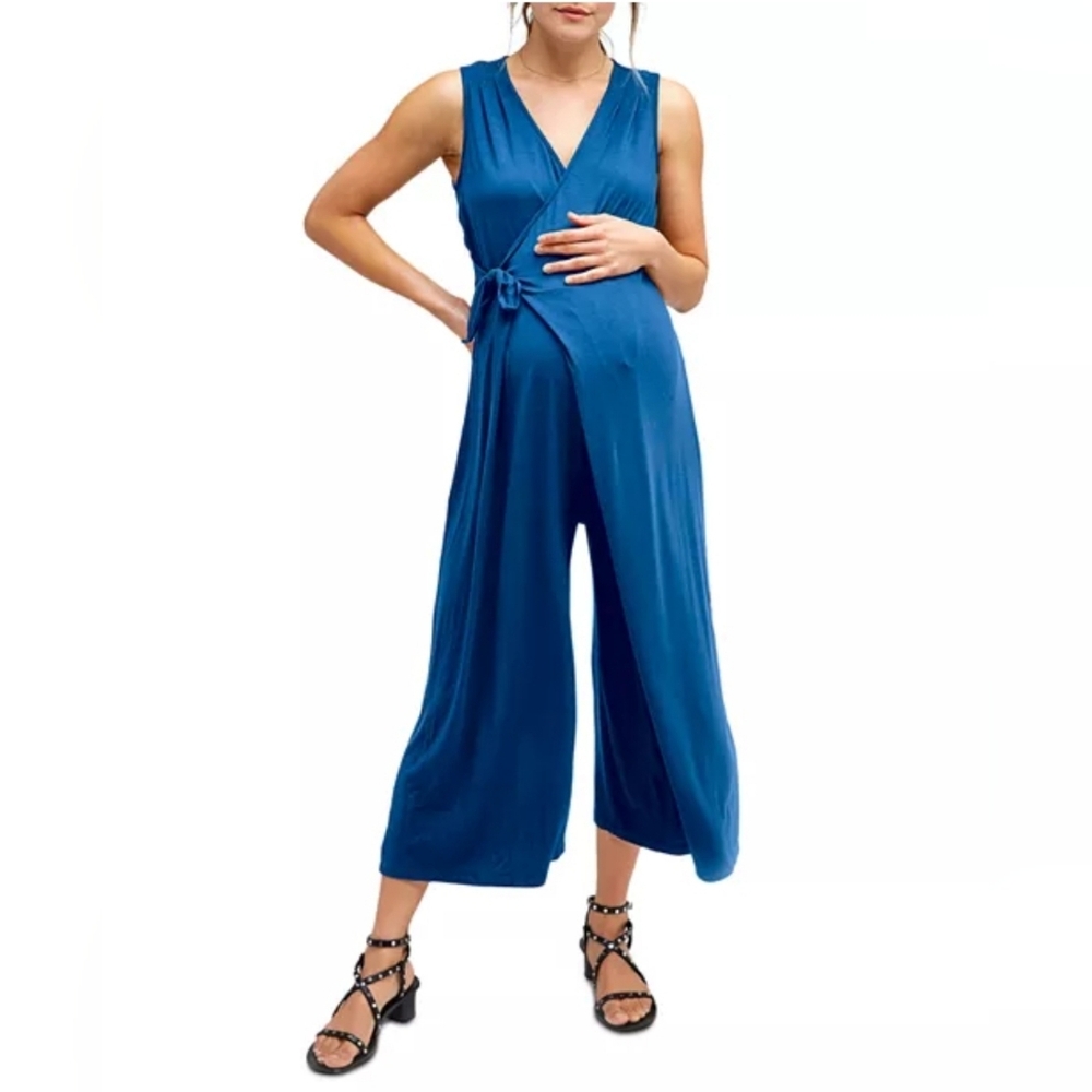 Nom Maternity Francesca Jumpsuit - Marine Blue, Medium